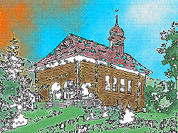 Bruderklausenkapelle in Mselbach /Schweiz -  Grafikbearb.: Alex Brndle - Mselbach online