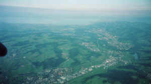 Ein schönes Panorama zeigt uns die Region zwischen Gossau, St. Gallen und dem nahen Bodensee.
